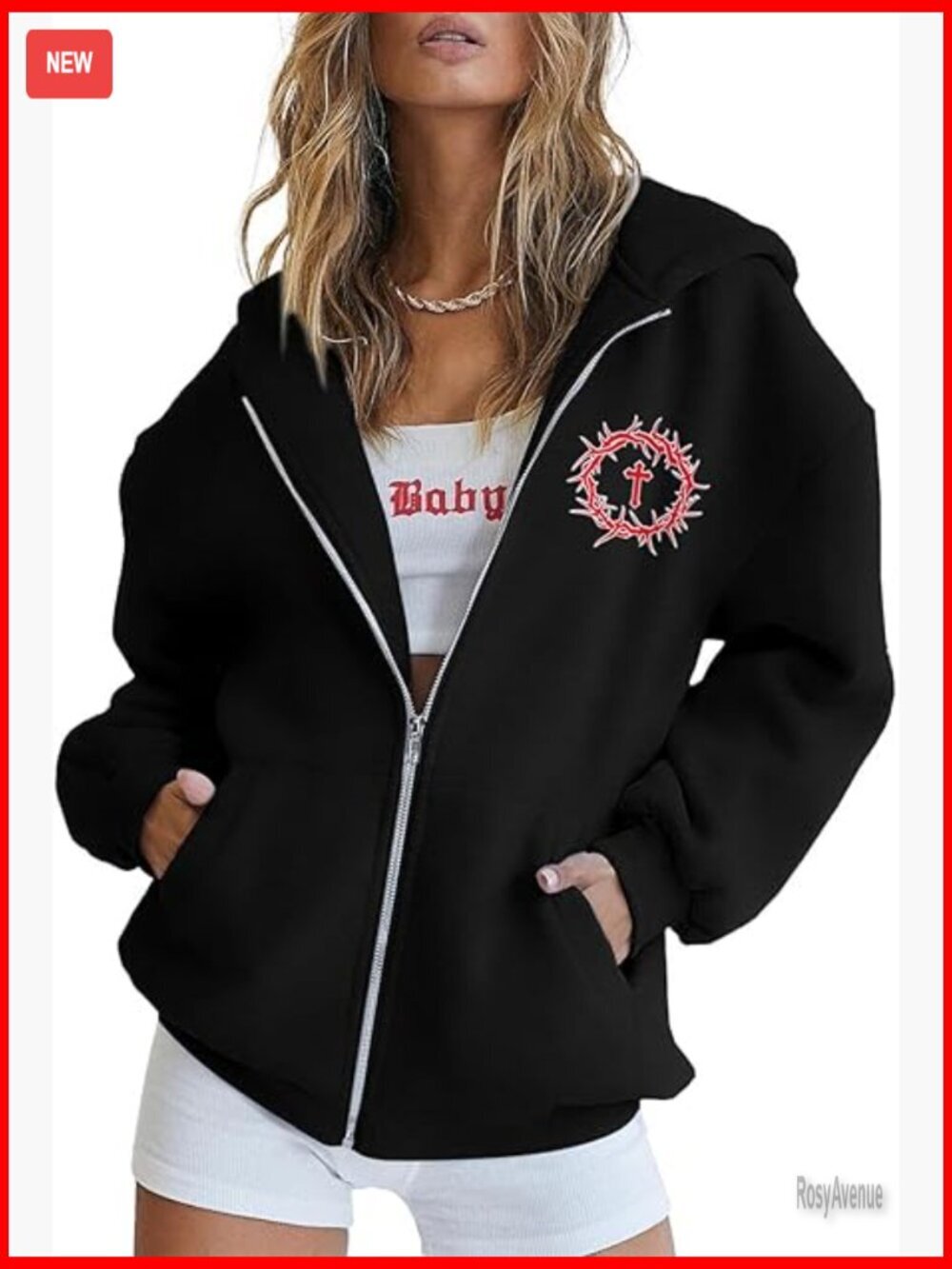 Christian Faith Zip Up Hoodie Women Religious Sweatshirt Bible Verse Fleece